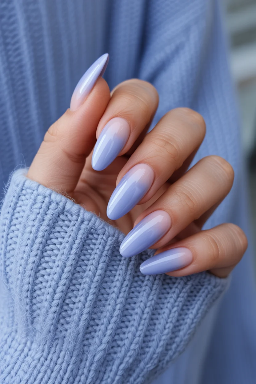 summer ombre nails 2026 Powder Blue Ombre Nails That Feel Like Coastal Summer