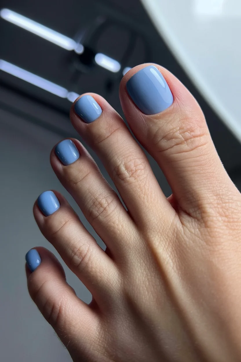 summer pedicure colors 2026 Powder Blue Pedicures Are Becoming This Summers Quiet Luxury Color