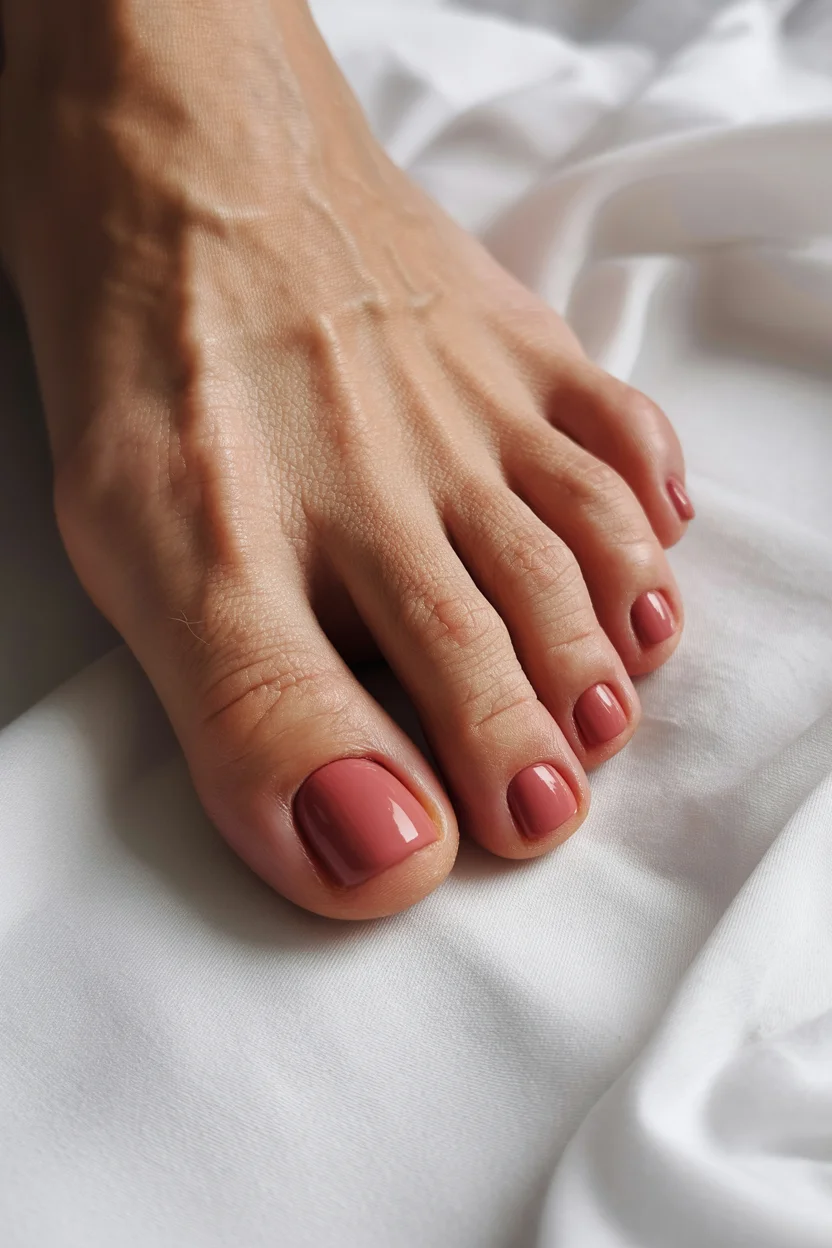 summer pedicure colors 2026 Dusty Rose Pedicures Feel Soft Expensive and Surprisingly Versatile