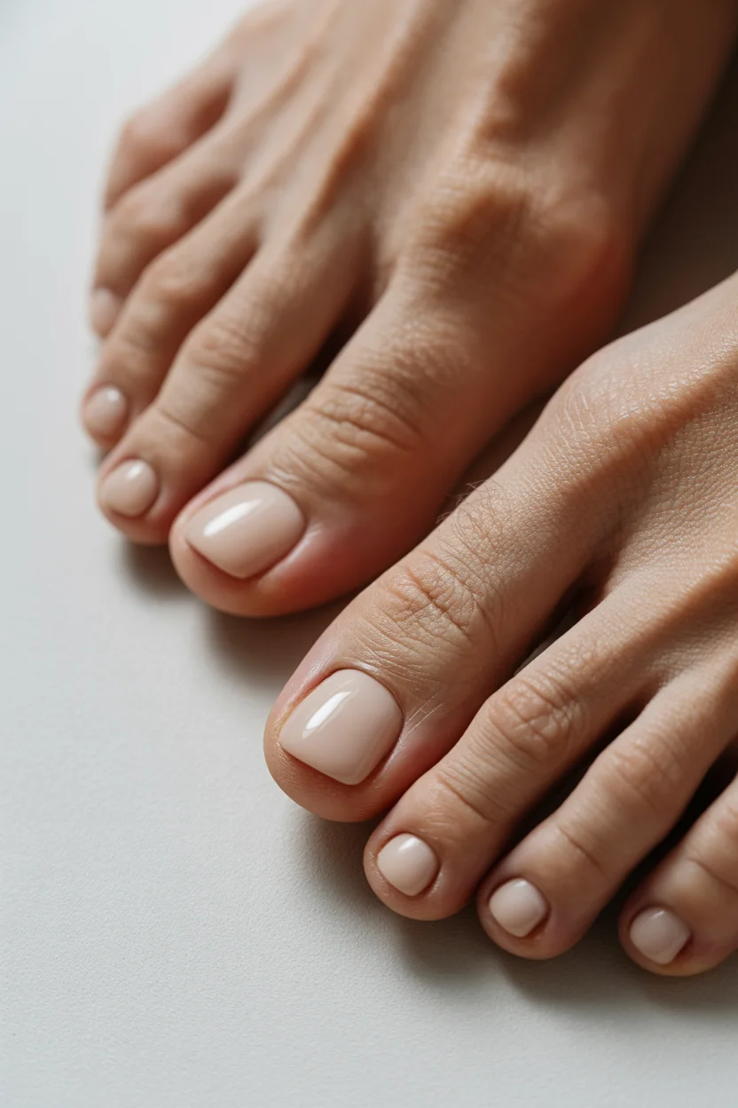 summer toe nails colors 2026 Milky Nude Pedicures Still Define Effortless Clean Girl Beauty