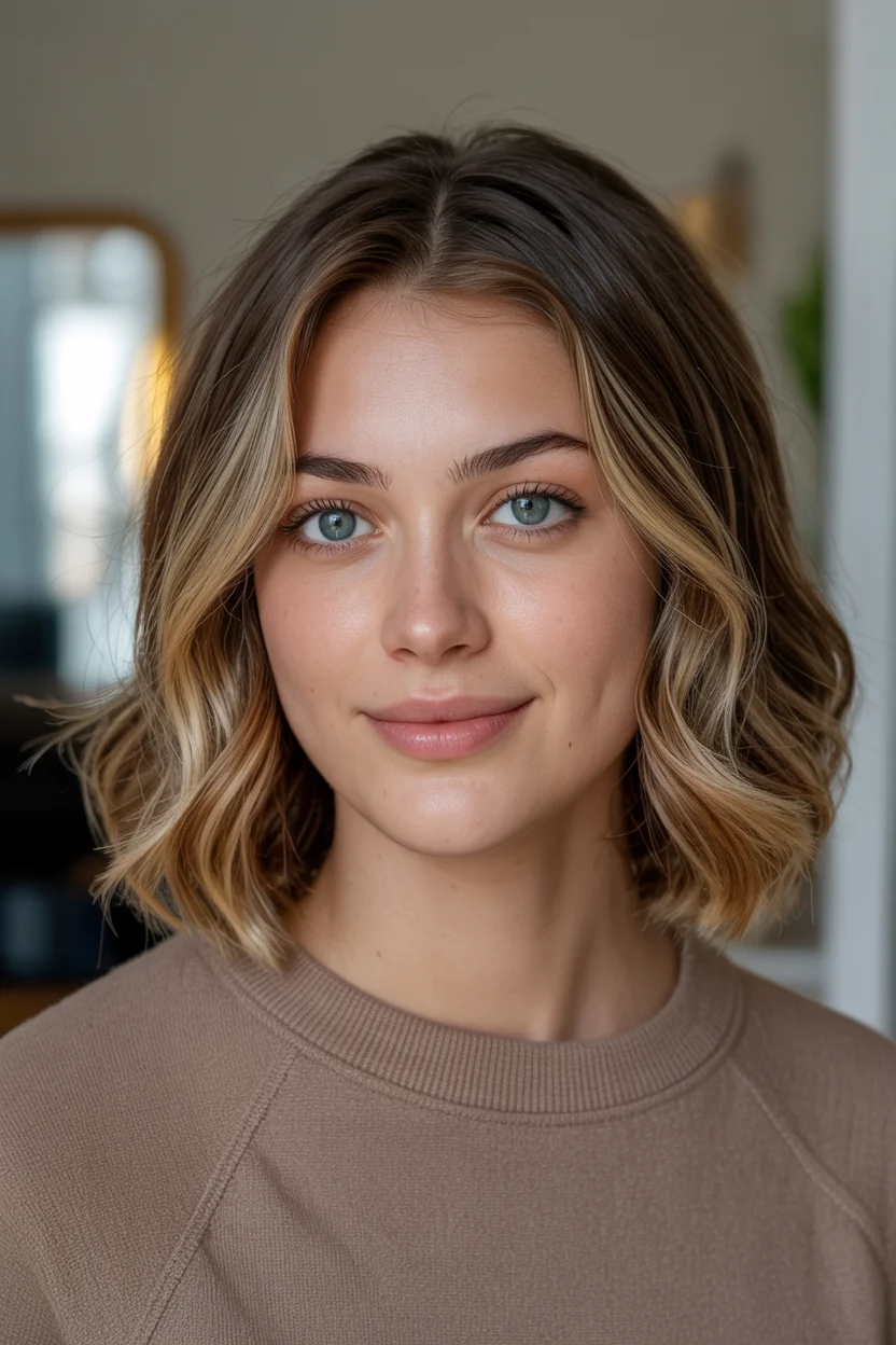 textured summer short hairstyles 2026 Dimensional Brunette Waves With Lived-In Texture