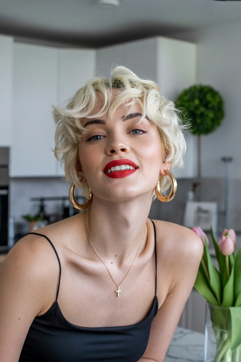 textured summer short hairstyles 2026 Piecey Platinum Pixie With Cool-Girl Texture