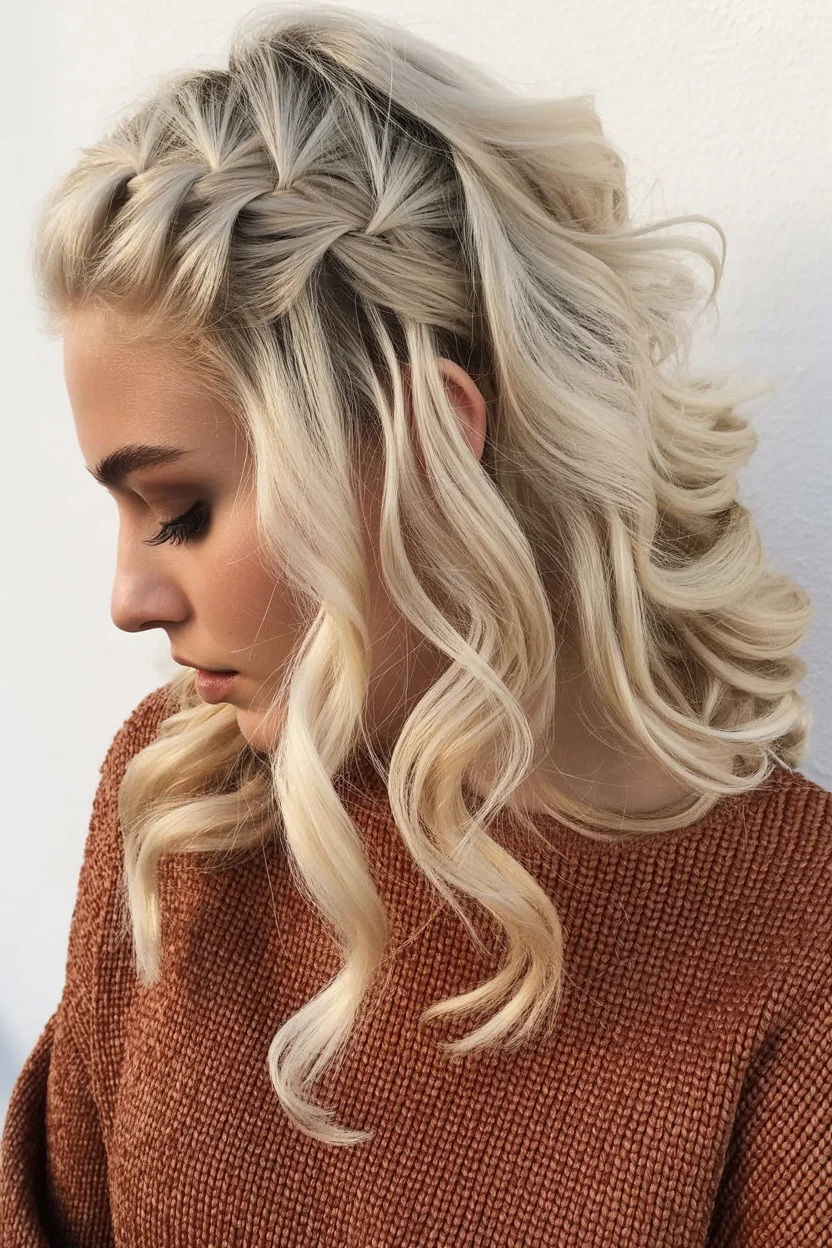 trendy summer braids hairstyle 2026 Soft Platinum Braids With Airy Romantic Waves