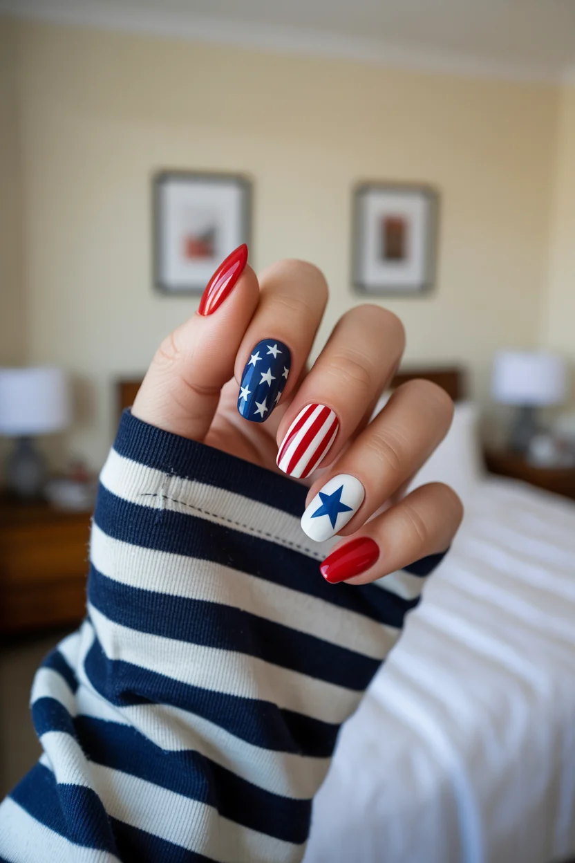 usa nails 2026 Classic Americana Nails With Relaxed Coastal Energy