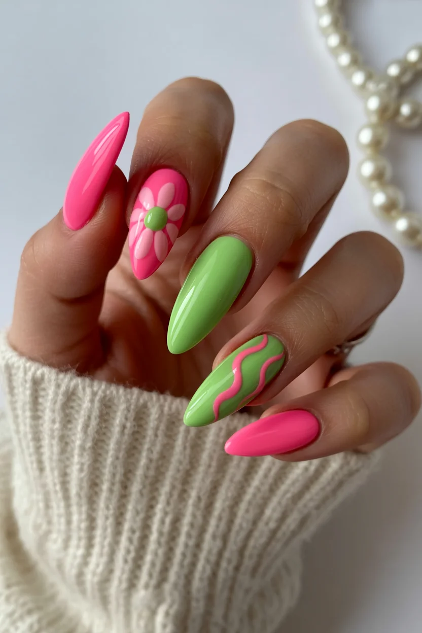 bright summer nails 2026 Retro Candy Colors Bring Playful Energy to Summer 2026