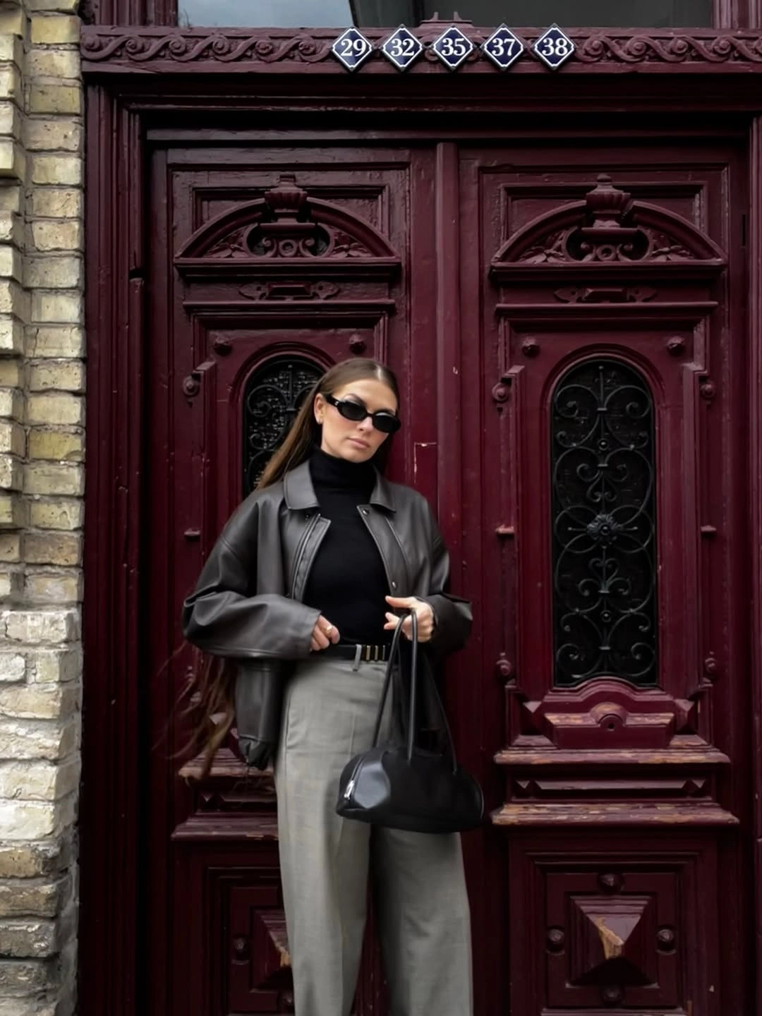 comfy fall outfits 2026 Soft Leather Layers With Modern Tailoring