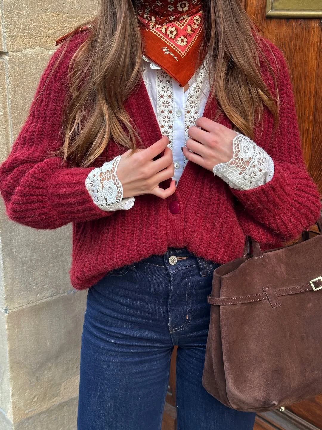 cute fall outfits docs 2026 Romantic Knitwear with Vintage Lace Details