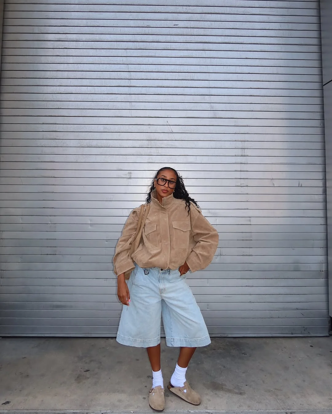cute fall outfits docs 2026 Neutral Utility Layers with Relaxed Culottes for Warm Fall Days