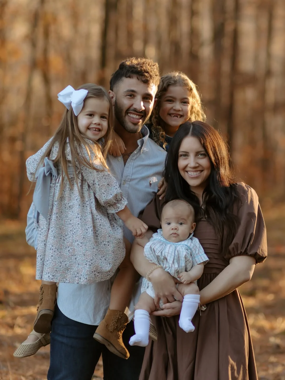 fall family picture outfits 2026 Delicate Florals and Chocolate Browns for a Romantic Autumn Palette