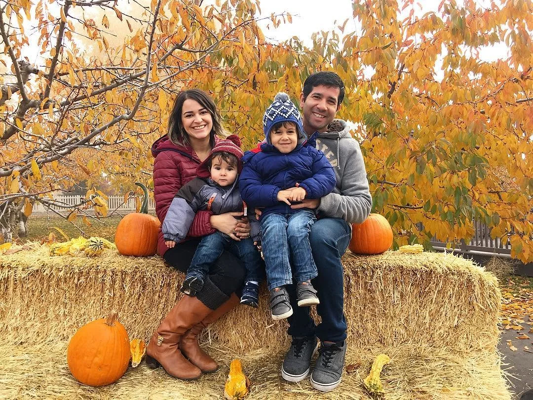 fall family picture outfits 2026 Rich Burgundy Layers with Cozy Denim for a Classic Pumpkin Patch Look
