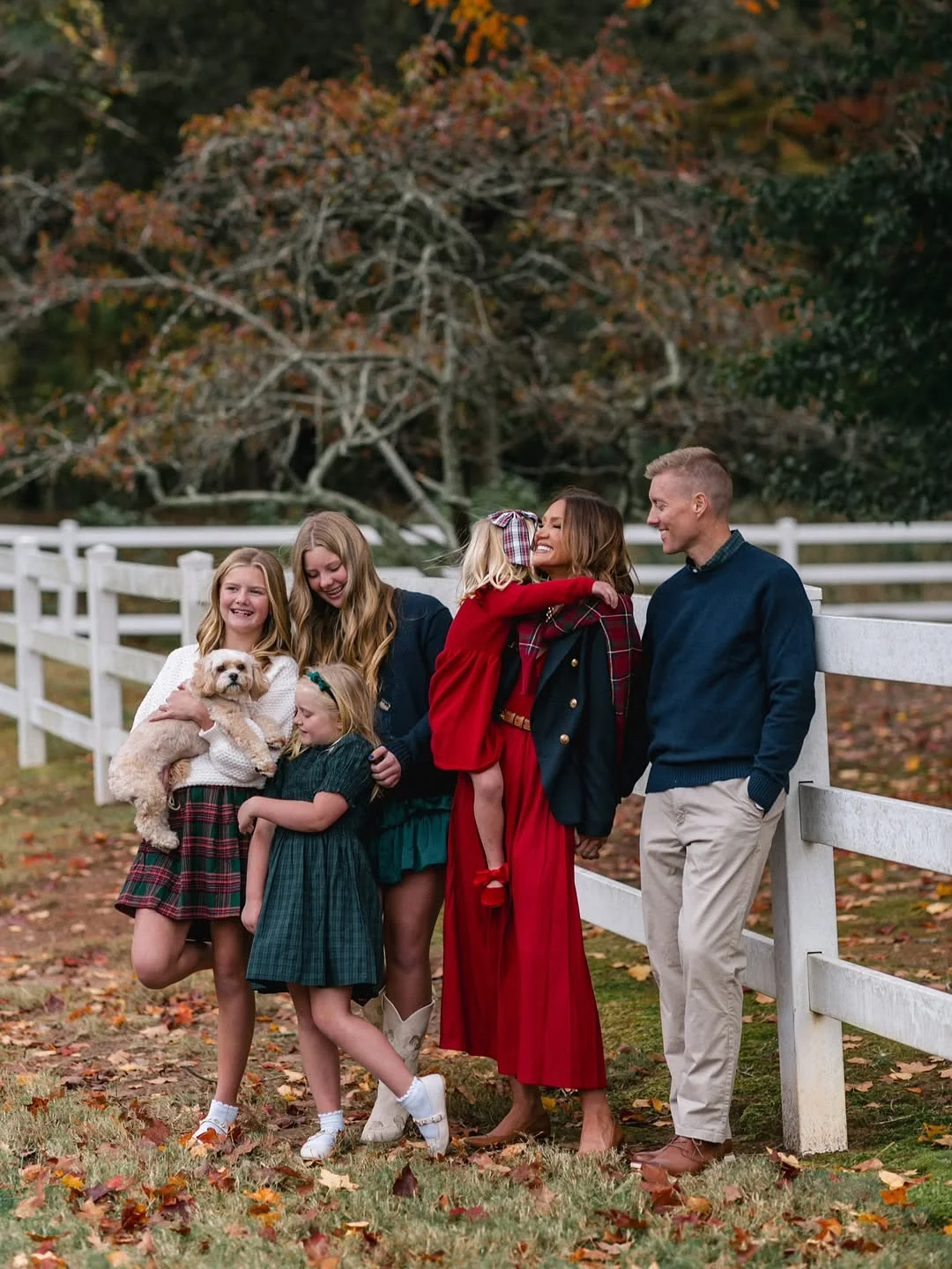 fall family picture outfits 2026 Classic Burgundy and Plaid for an Elegant Holiday Ready Family Look