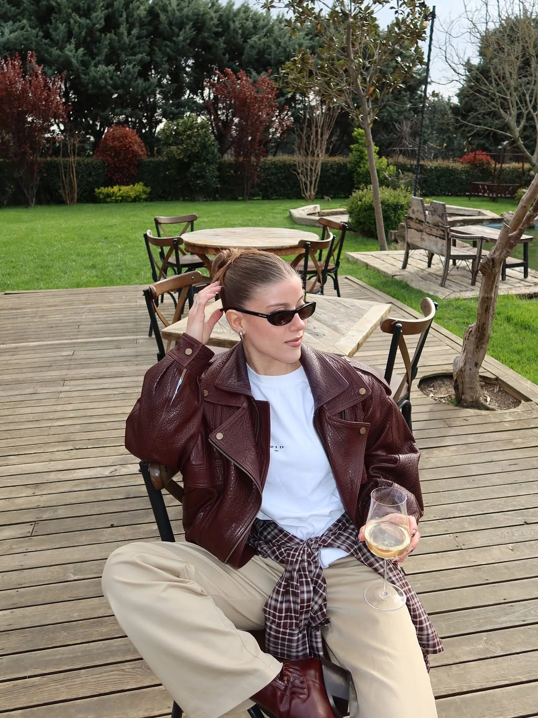 fall going out outfits 2026 Burgundy Leather That Instantly Elevates Casual Style