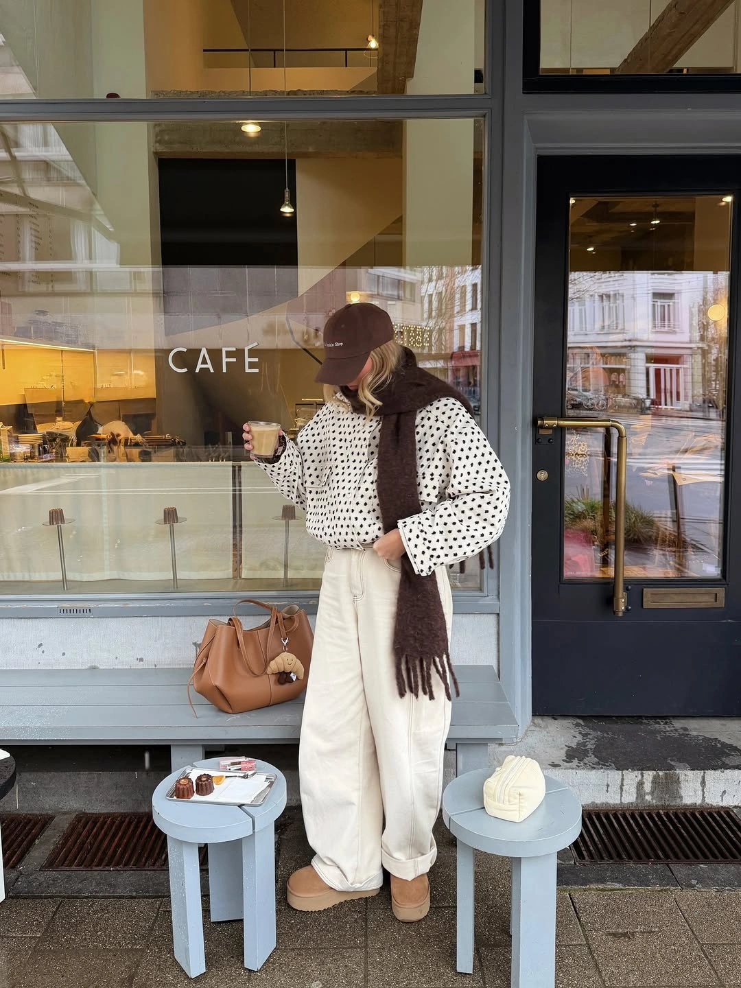 fall going out outfits 2026 Cozy Café Style with Modern Scandinavian Energy
