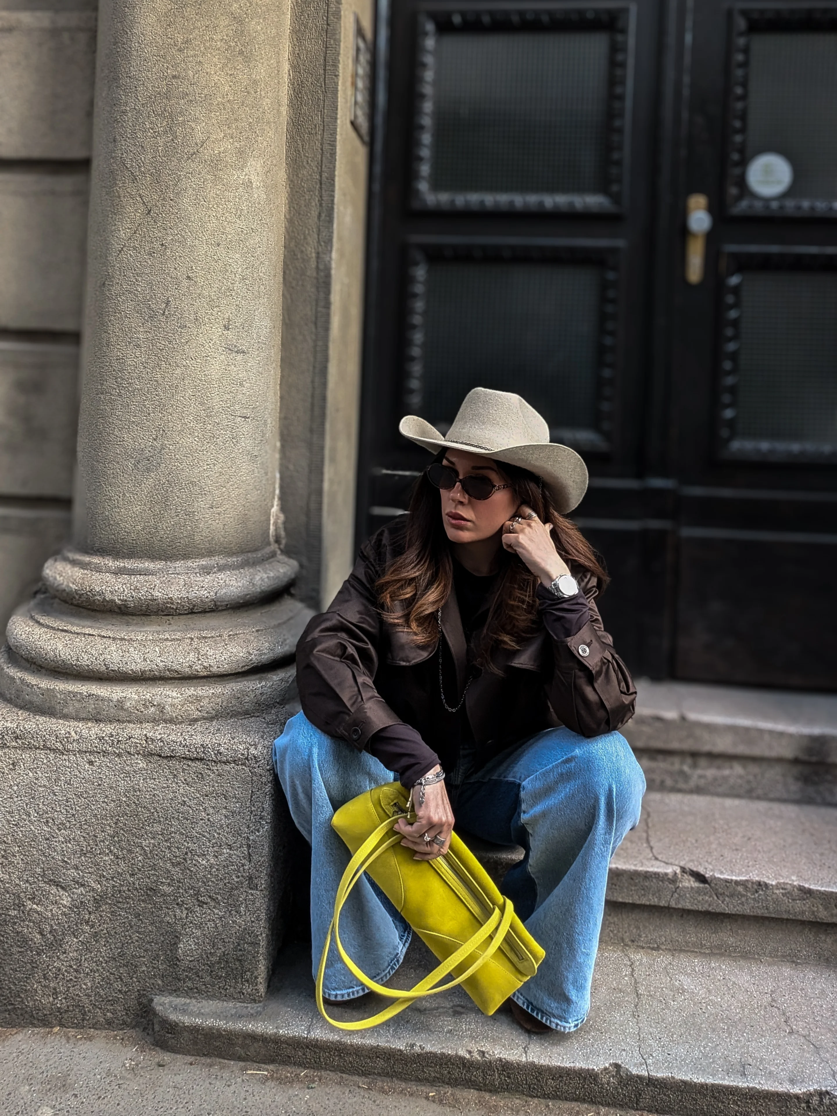 fall going out outfits 2026 Western Accents Meet Modern City Dressing