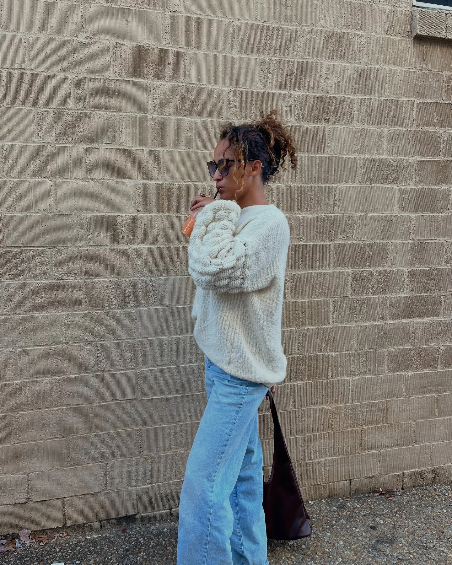 fall mom outfits 2026 Oversized Knitwear That Makes Relaxed Denim Feel Elevated