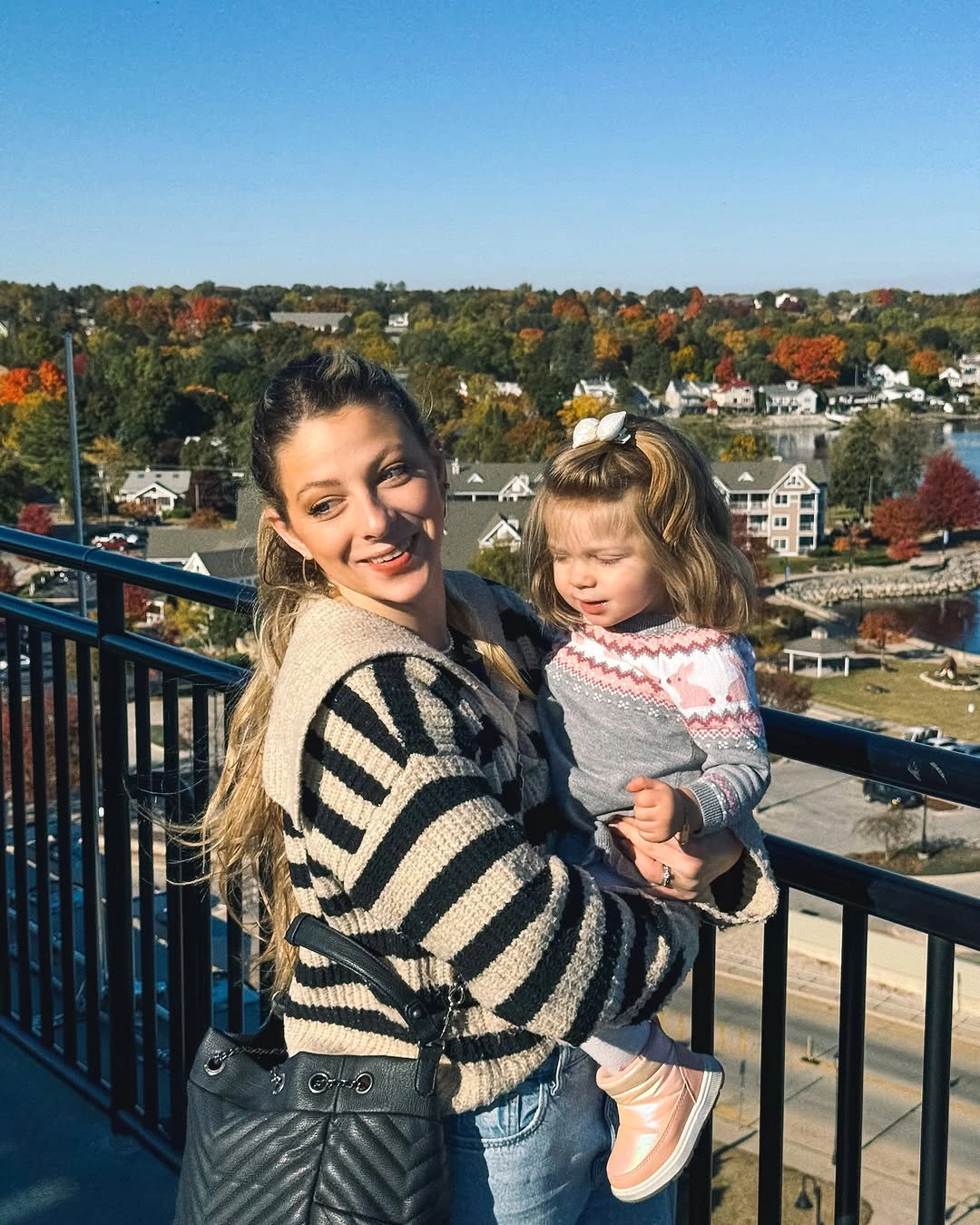 fall mom outfits 2026 Striped Knitwear That Creates Beautiful Family Memories