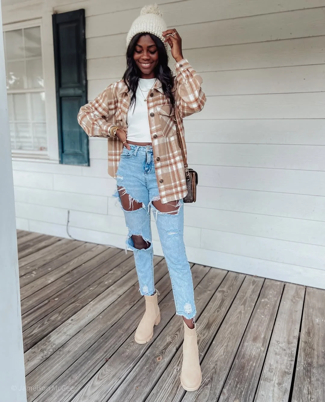 fall outfits for women in 30s style 2026 Cozy Plaid Layers That Make Casual Denim Feel Fresh