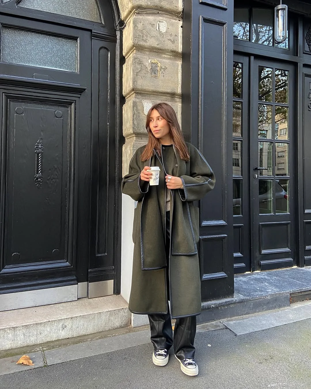 fall outfits with coat 2026 Relaxed Olive Layers For Comfortable Everyday Style