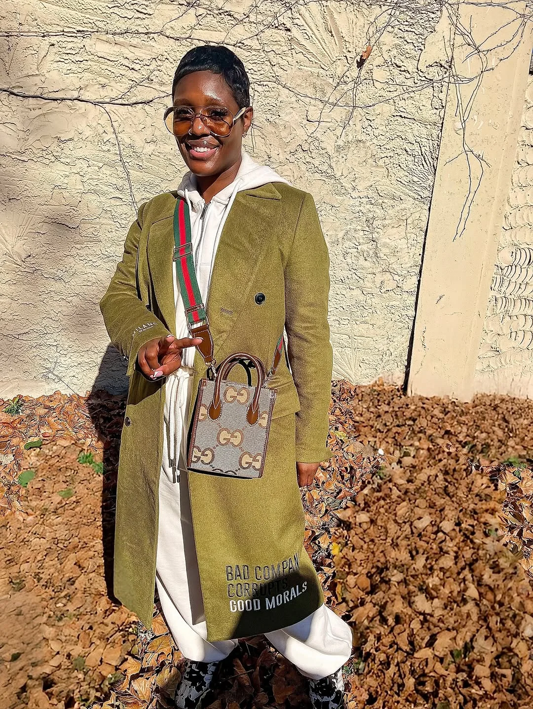 fall outfits with coat 2026 Olive Green Tailoring Meets Relaxed Athleisure