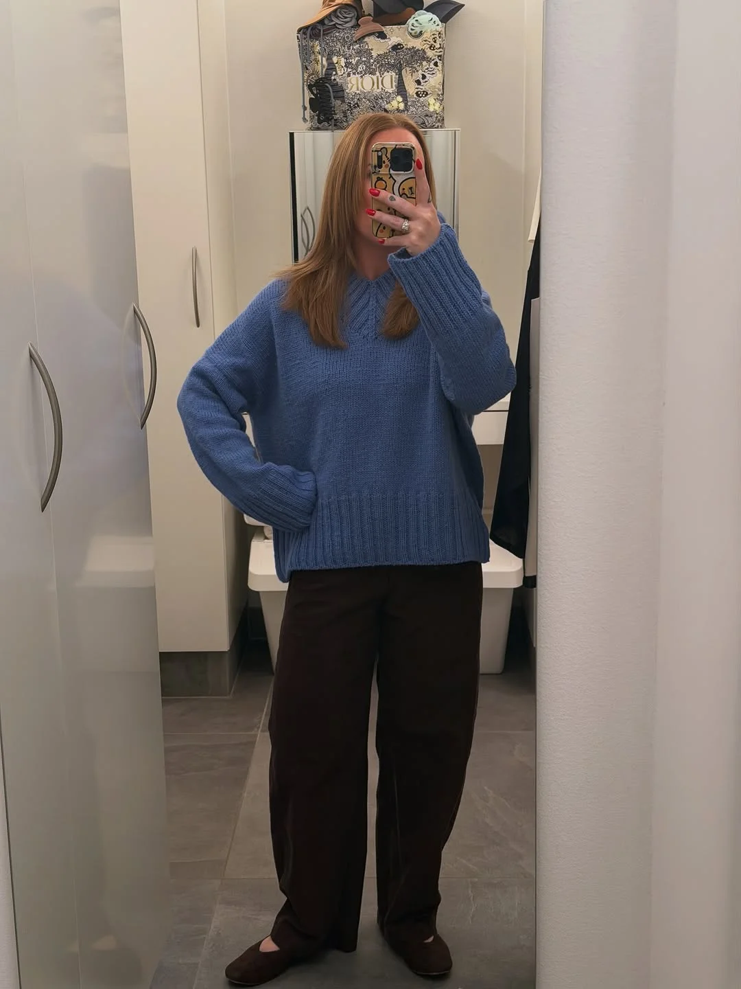 fall outfits with sweater 2026 Relaxed Blue Sweater for Everyday Comfort