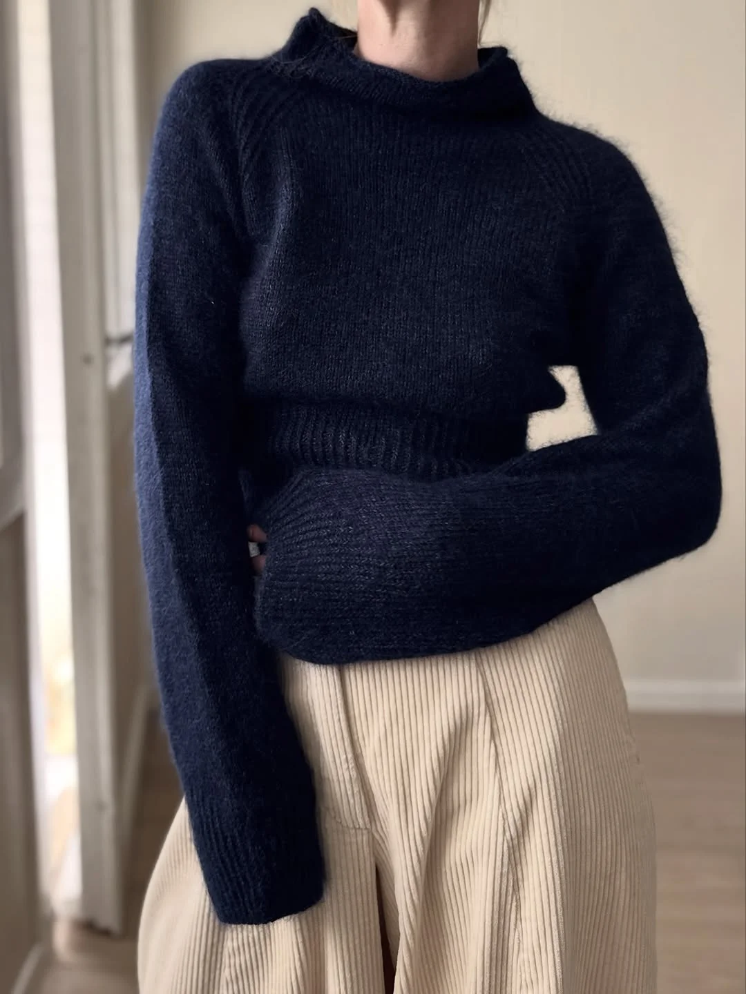 fall outfits with sweater 2026 Elegant Navy Knit for Quiet Minimalist Style