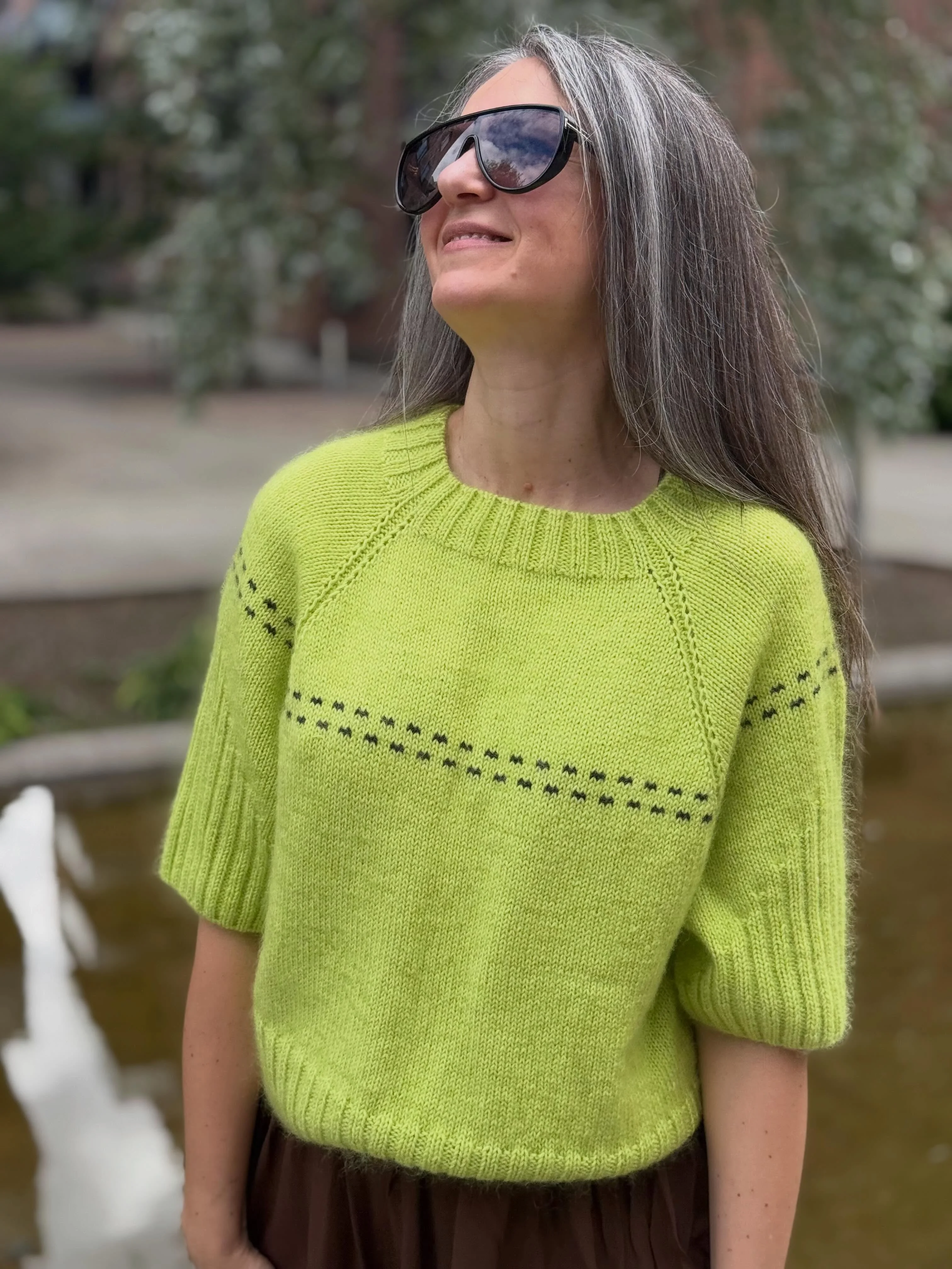 fall outfits with sweater 2026 Fresh Lime Knit That Brightens Early Fall