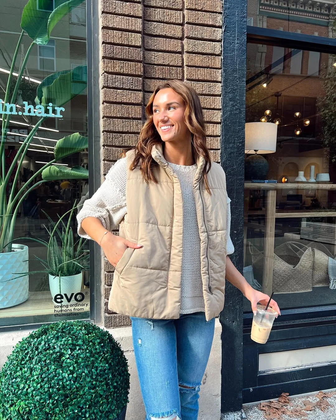 fall vest outfits for women 2026 Beige Puffer Vests That Elevate Everyday Basics