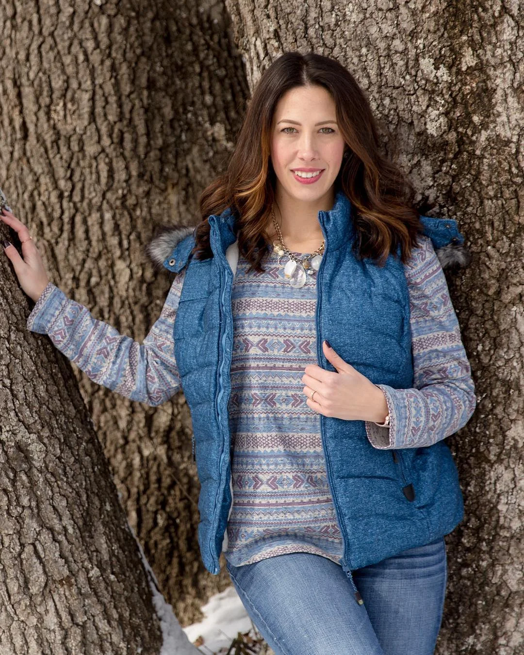 fall vest outfits for women 2026 Blue Puffer Vests for Comfortable Everyday Layers