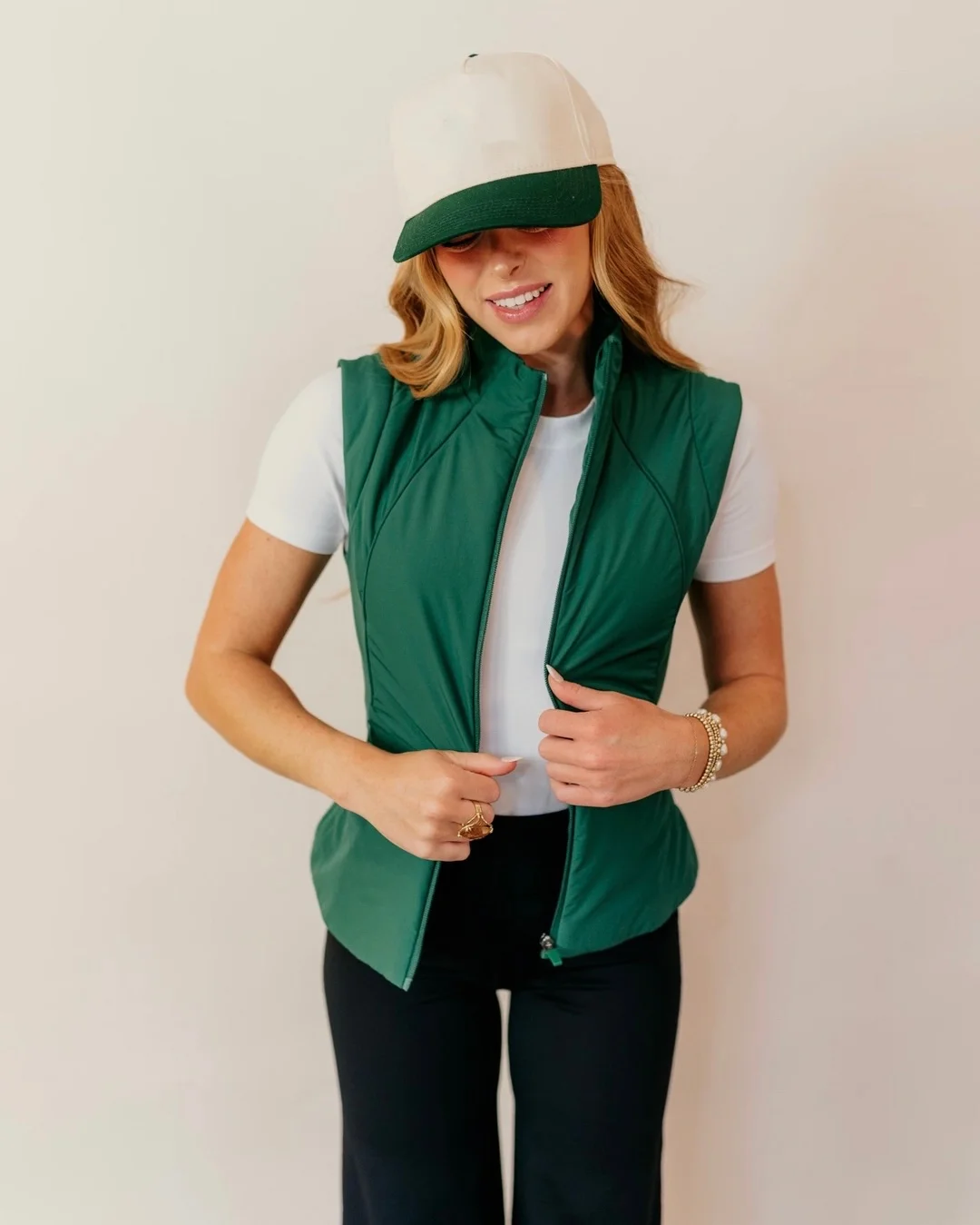 fall vest outfits for women 2026 Sporty Olive Green Layers for Busy Autumn Days