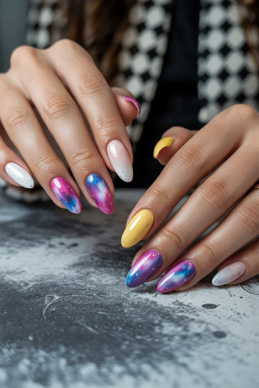 funky summer nails 2026 Galaxy-Inspired Nails That Bring a Little Magic to Summer
