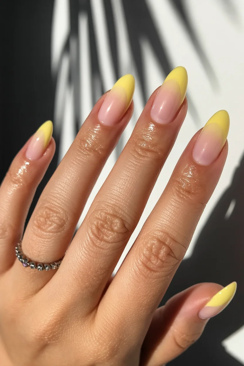 light summer nails 2026 Butter Yellow French Tips for Sunny Days Ahead