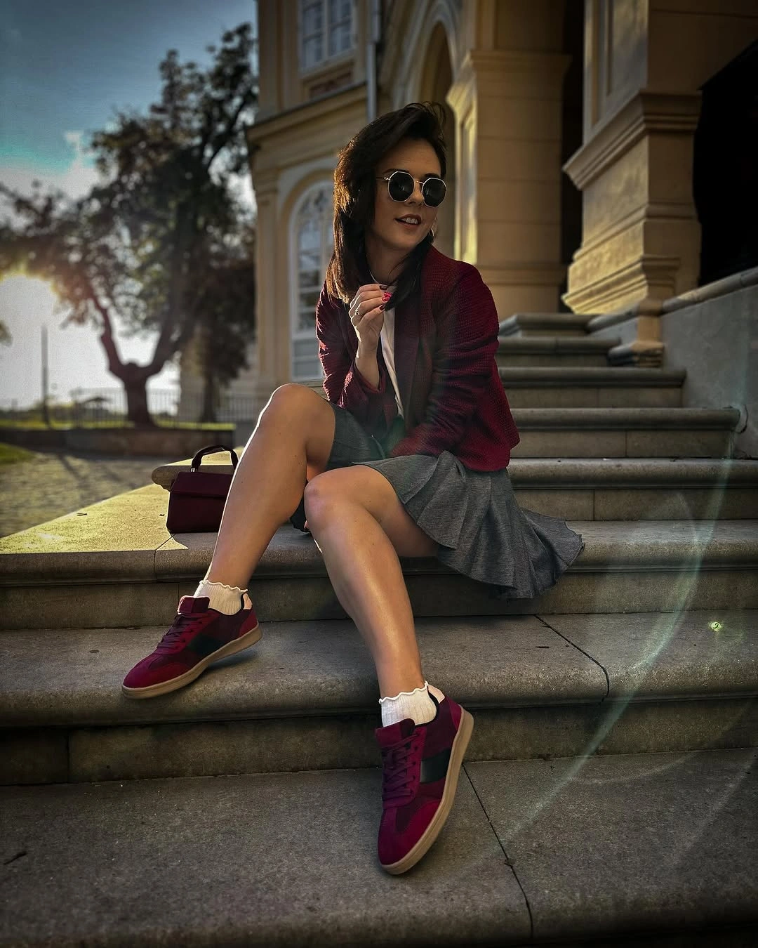 nice fall outfits 2026 Sporty Burgundy Layers for Weekend Style