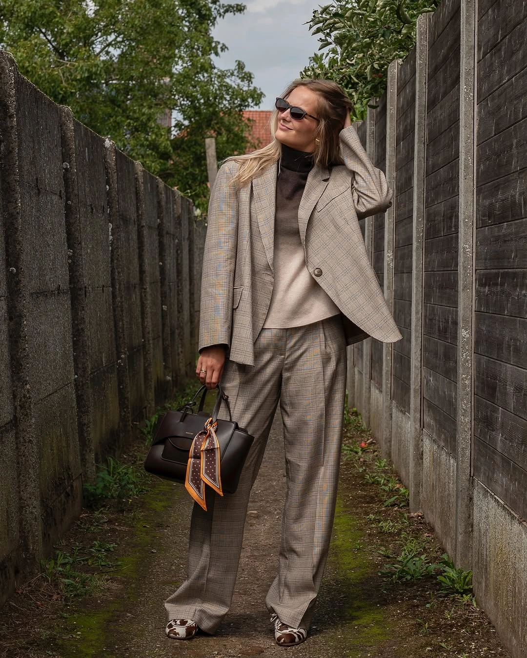 nice fall outfits 2026 Relaxed Checked Suit with Modern Tailoring