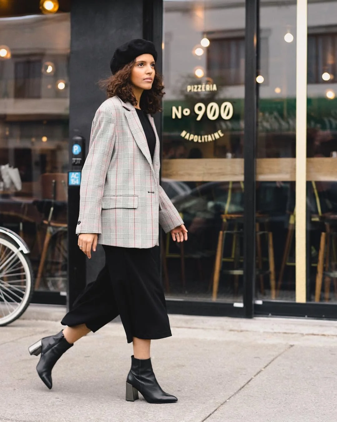 simple fall outfits 2026 A Plaid Blazer That Elevates Every Black Outfit