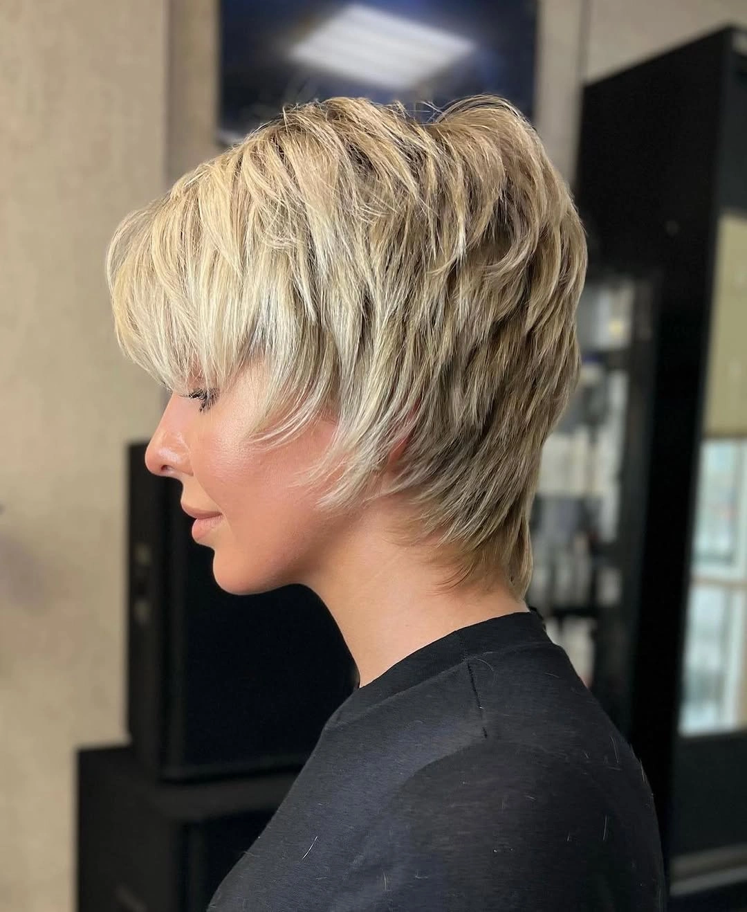 august hairstyles and color ideas 2026 Soft Blonde Pixie With Feathered Movement