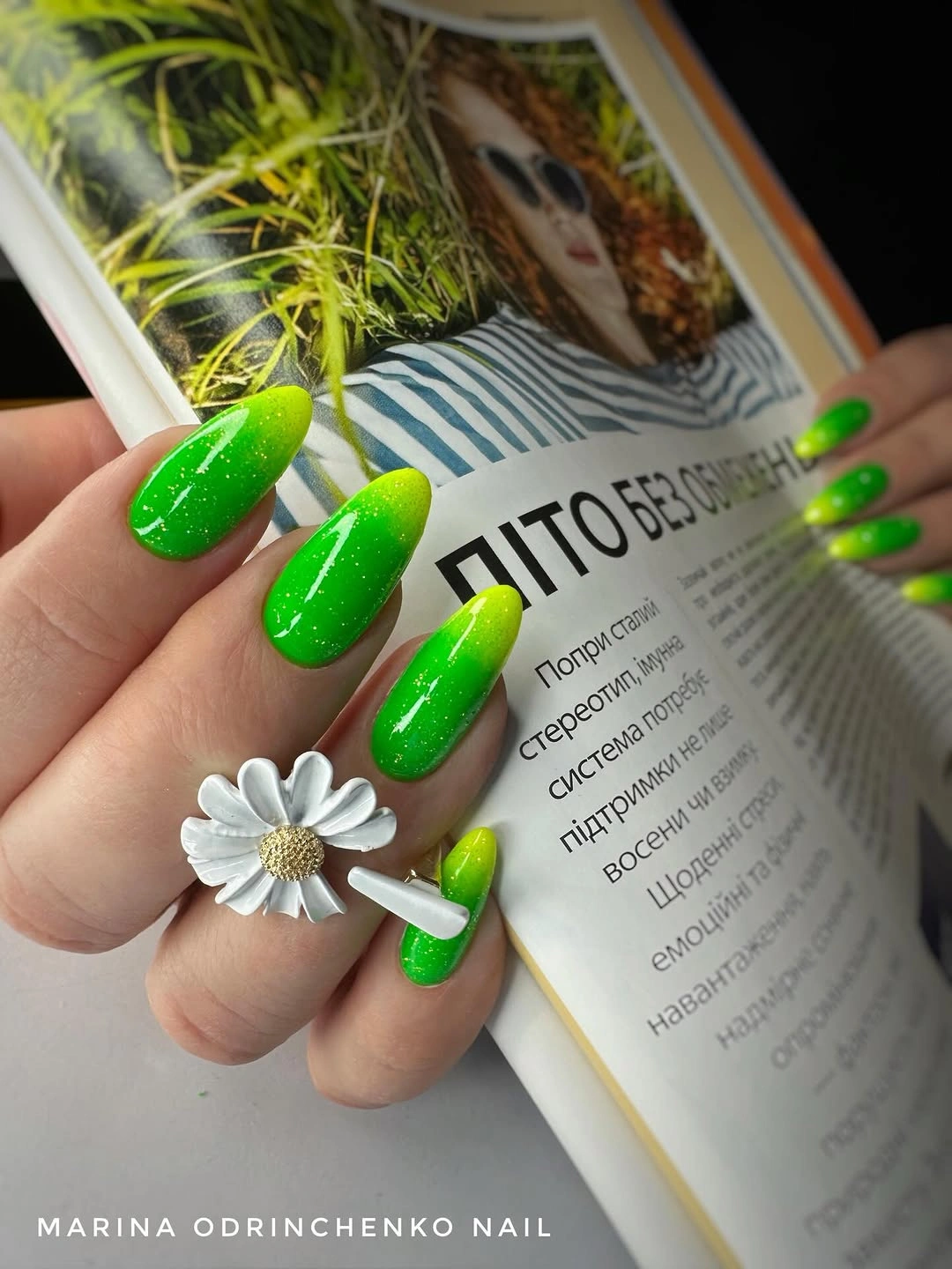 august nails ideas 2026 Electric Lime Ombre That Keeps Summer Alive