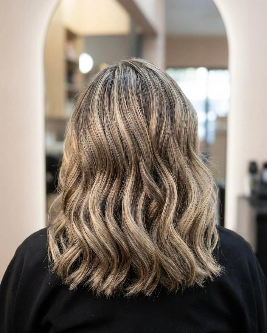 babylights hair ideas Dimensional Beige Blonde Waves with Natural Depth