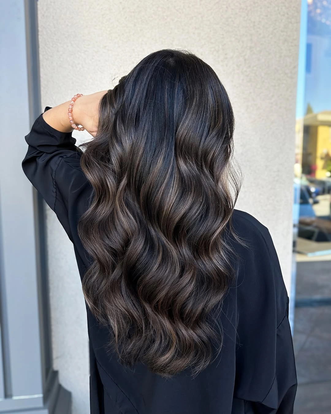 babylights hair ideas Rich Espresso Babylights with Luxurious Soft Waves
