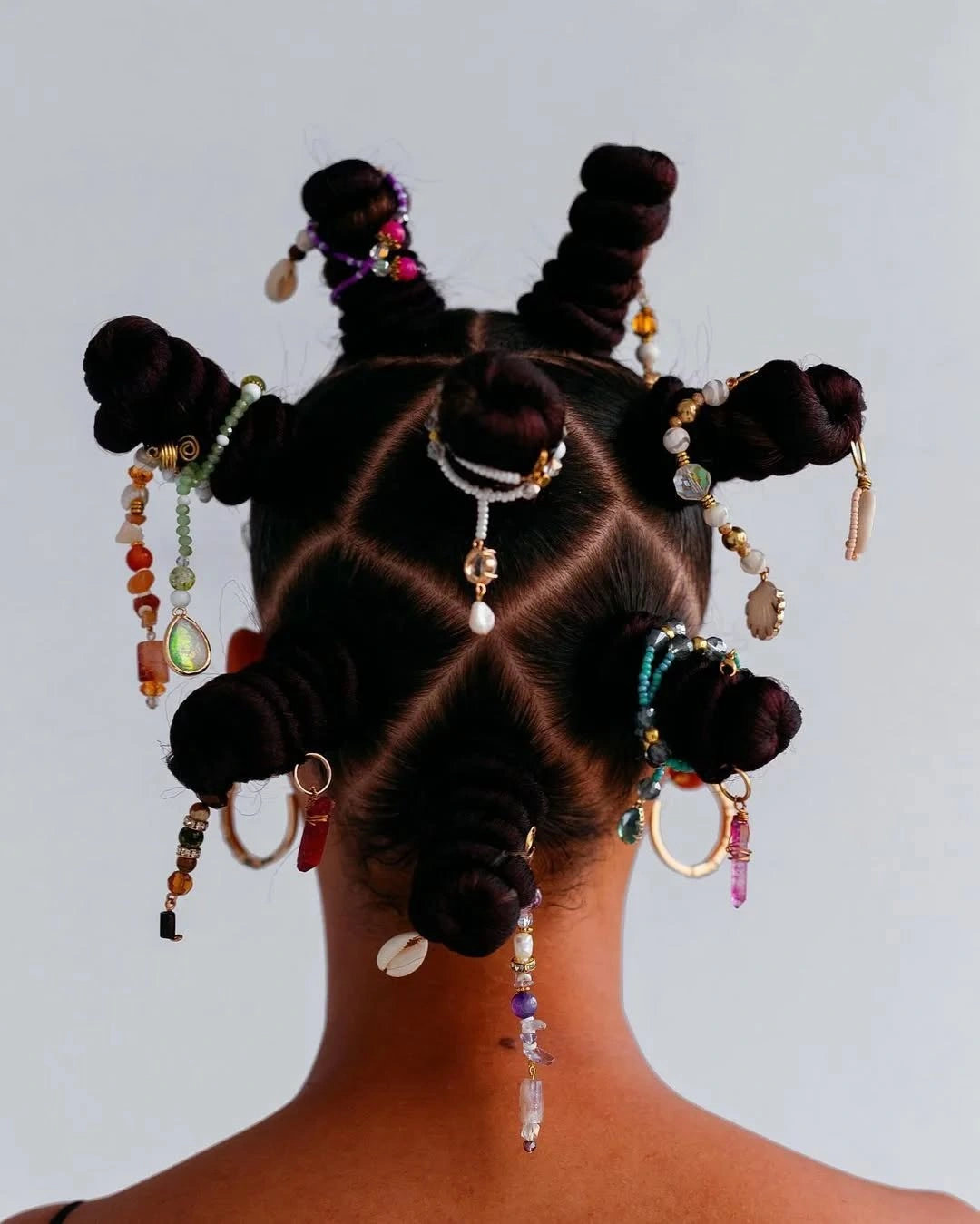 bantu knots hairstyles Jewel-Adorned Bantu Knots With Artistic Accessories