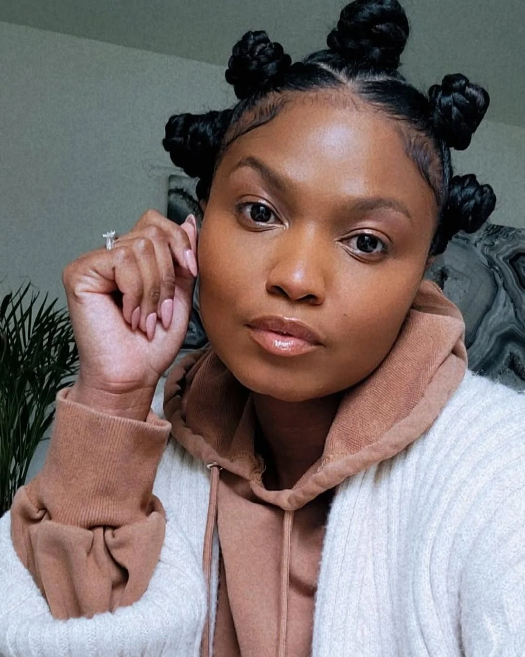 bantu knots hairstyles Soft Everyday Bantu Knots With Sleek Baby Hairs