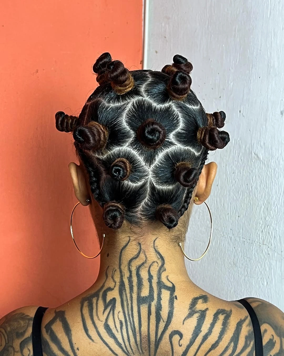 bantu knots hairstyles Floral Precision Bantu Knots With Sculpted Sections
