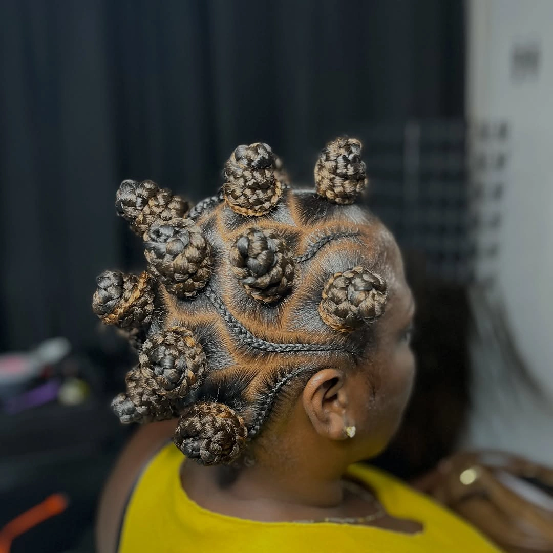 bantu knots hairstyles Mini Sculptural Knots With Intricate Braided Sections