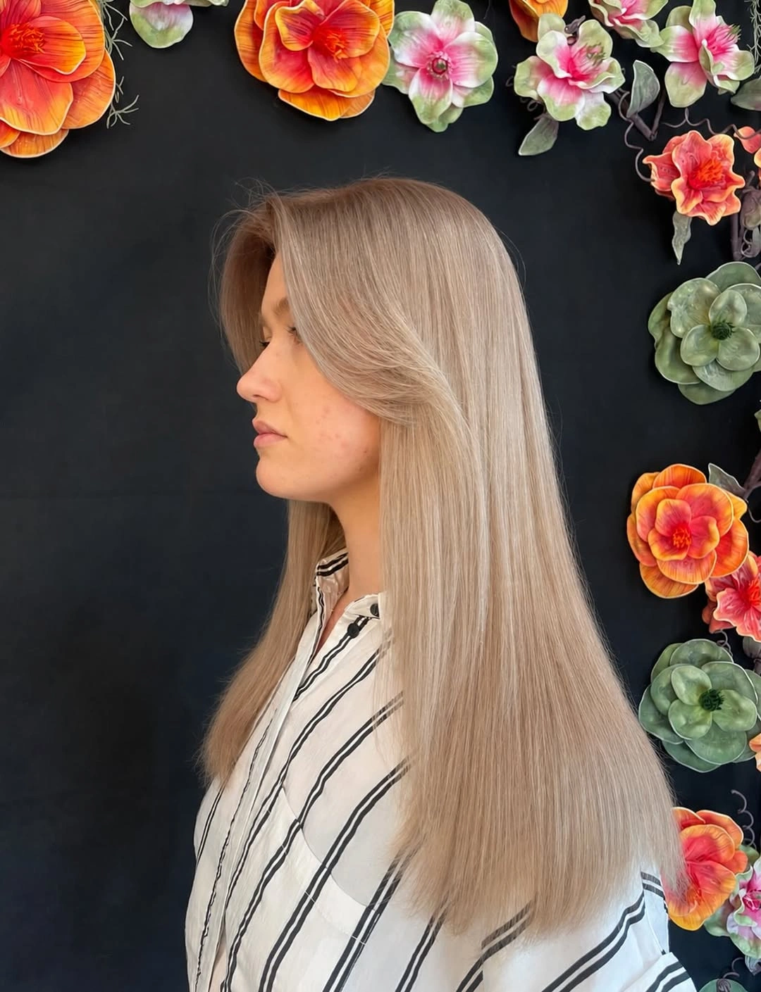 beige blond hair color Silky Straight Beige Blonde with Satin Finish