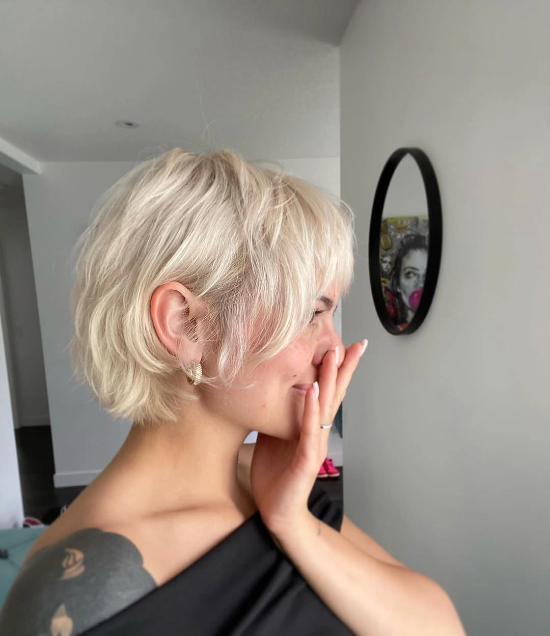 bixie haircut Airy Platinum Bixie With Feathered Layers