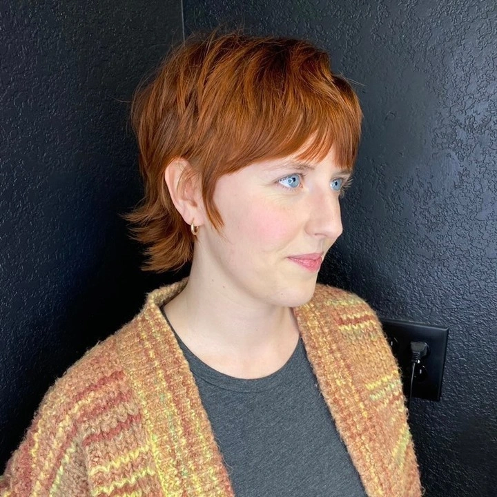 bixie haircut Soft Ginger Bixie With a Retro Finish