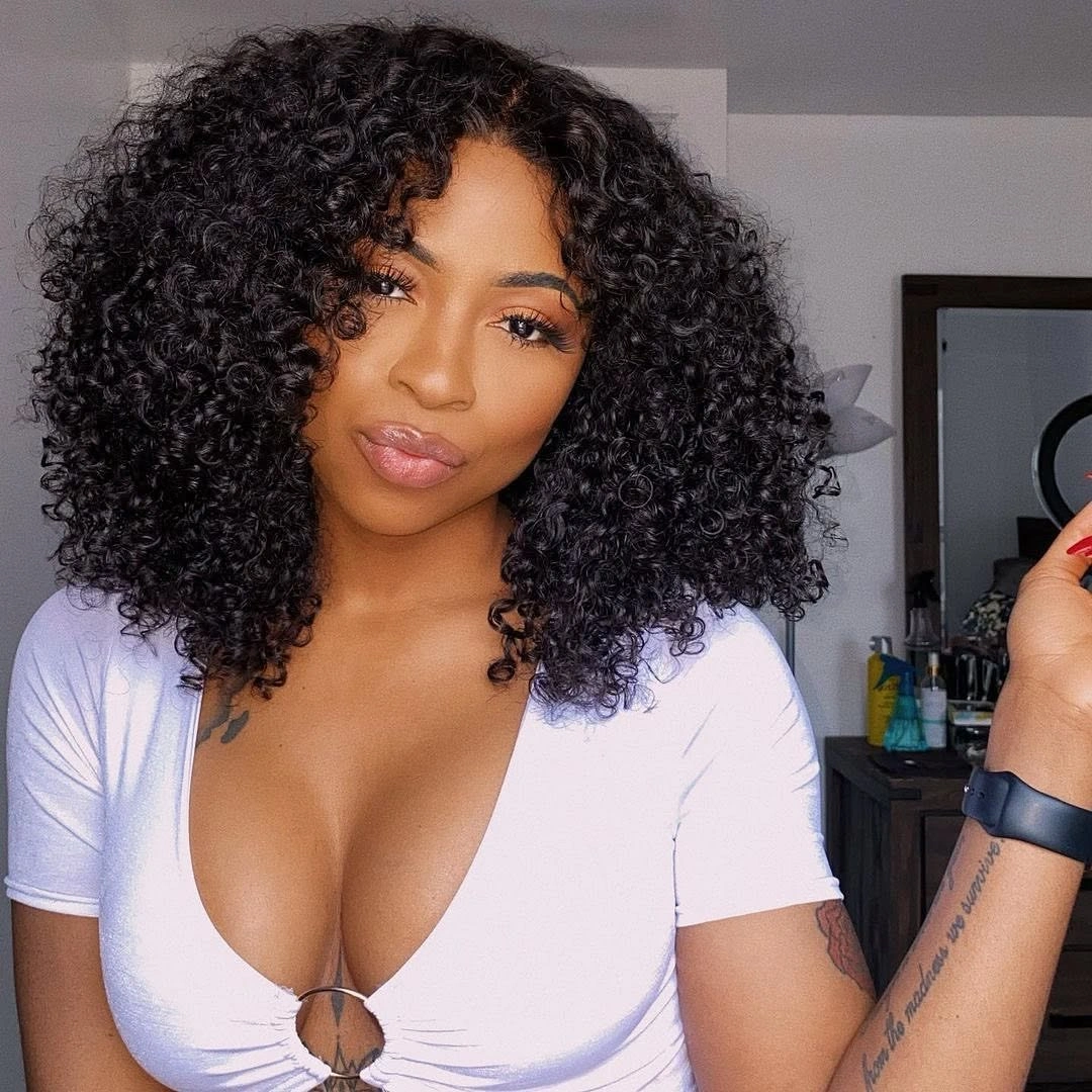 bob hairstyles for black women Full Curly Bob With Rounded Volume