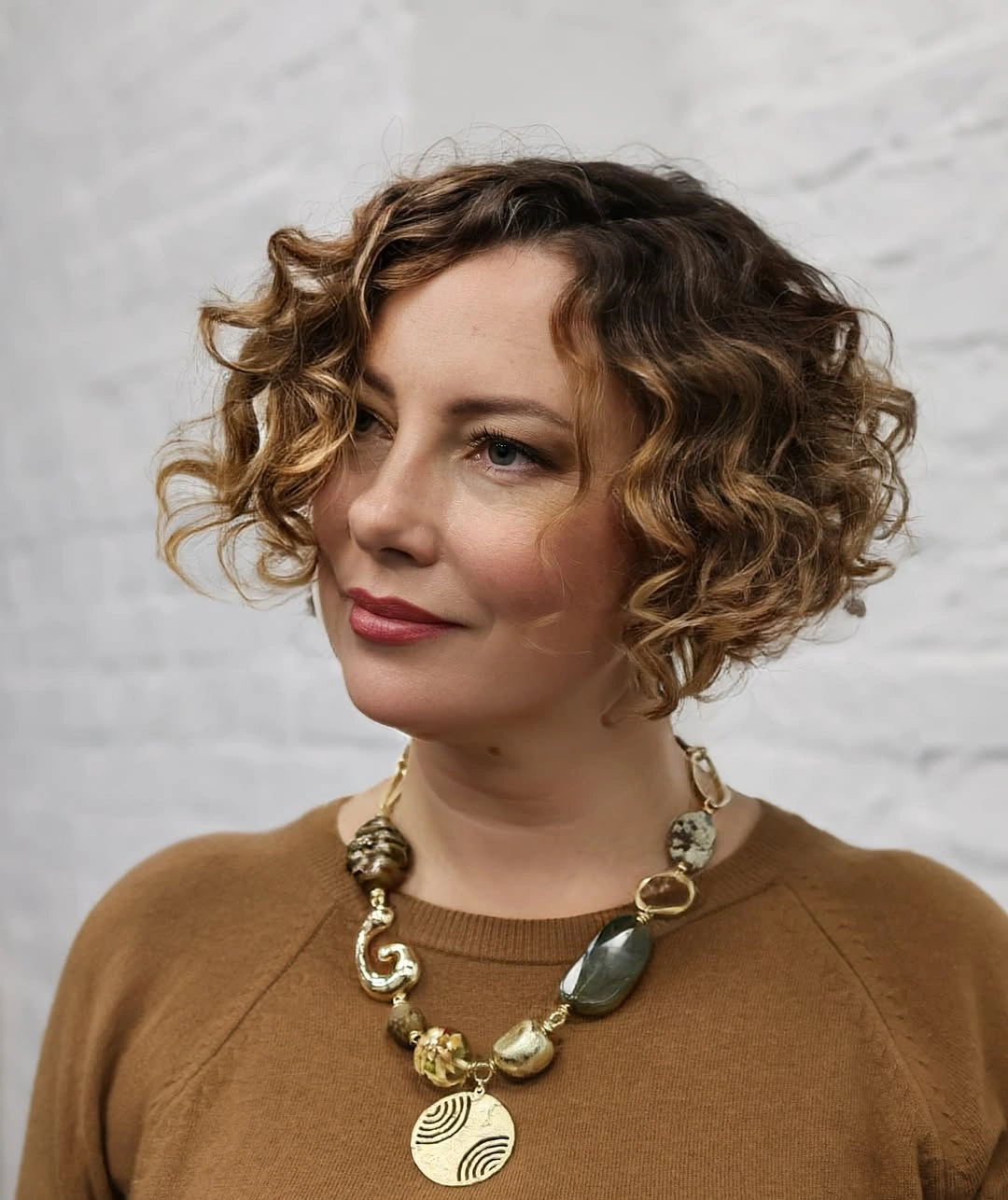 bobbed haircut for women Soft Curly Bob Full Of Natural Volume