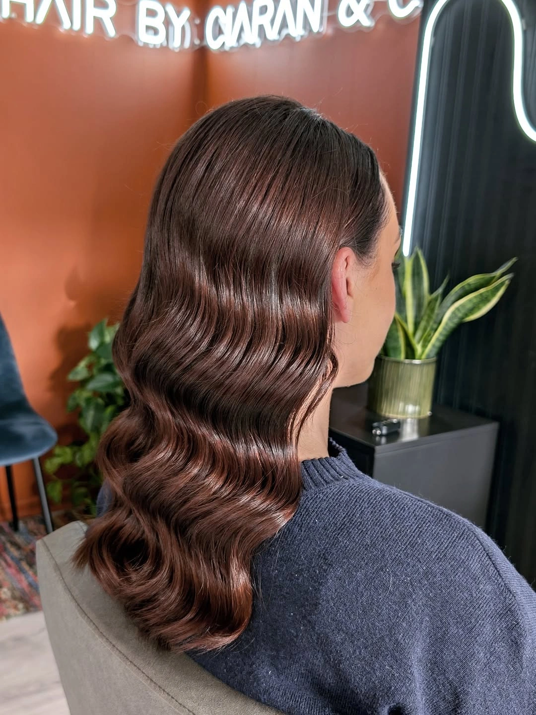 body waves hairstyle Glossy Chocolate Waves for Everyday Luxury