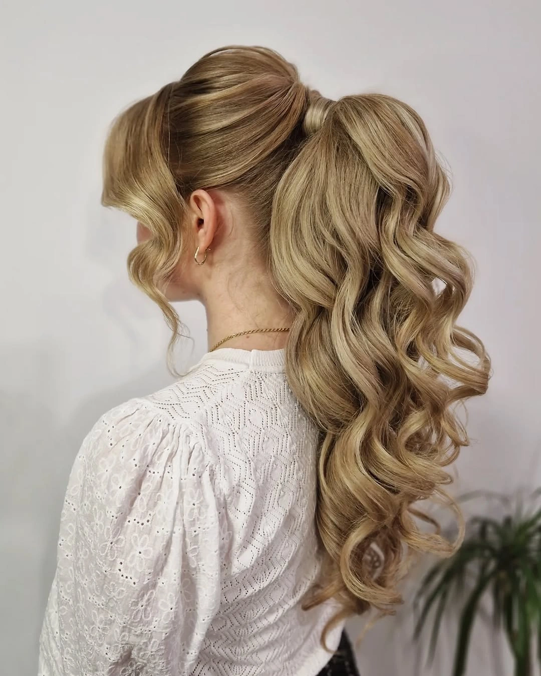 body waves hairstyle Soft High Ponytail With Romantic Body Waves