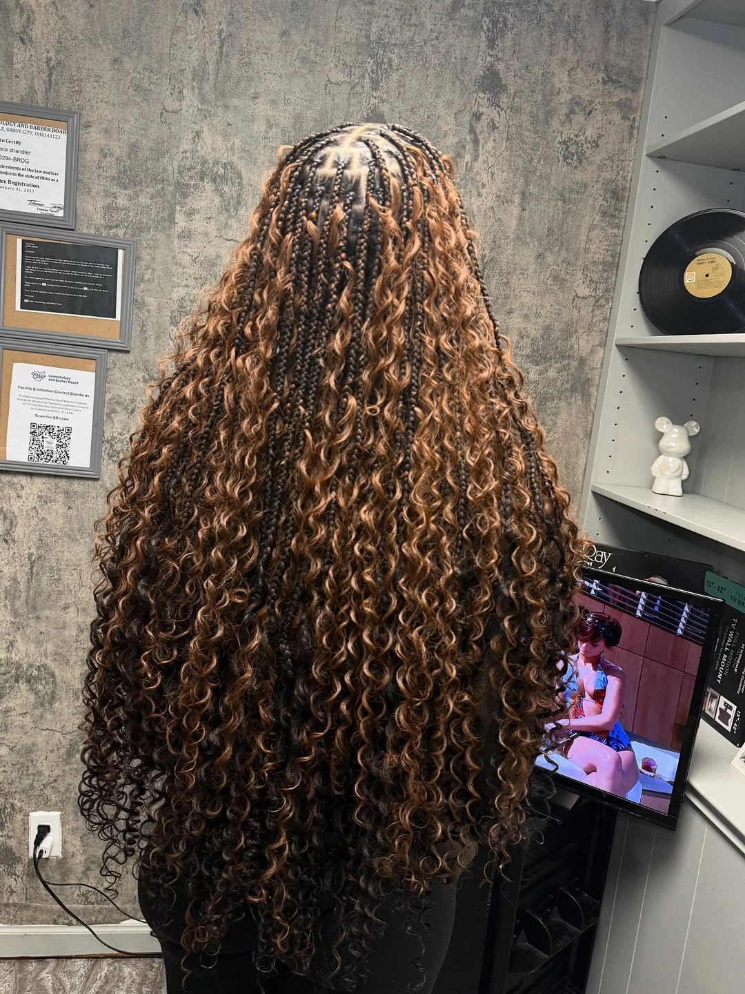 bora bora braids hairstyle Soft Cinnamon Curls with Endless Movement